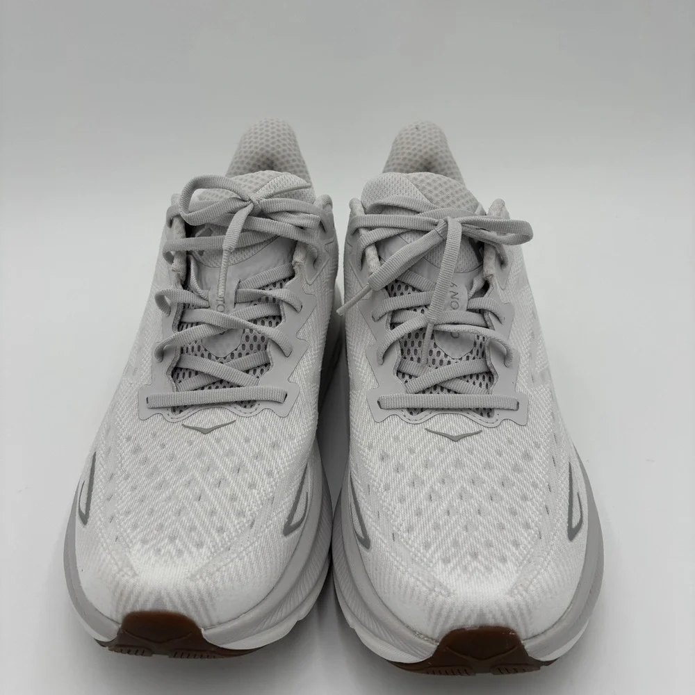 Hoka One One Clifton 9 White Running Shoes Women's Size 12B Walking Comfort